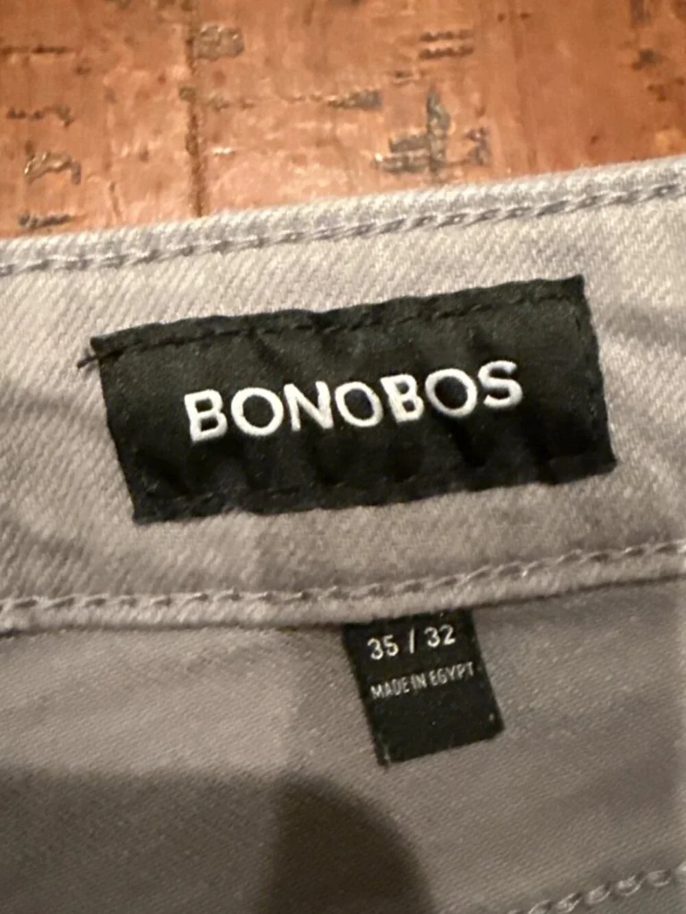 Bonobos Men’s 35X32 Gray Slim Fit Straight Jeans Stretch Denim